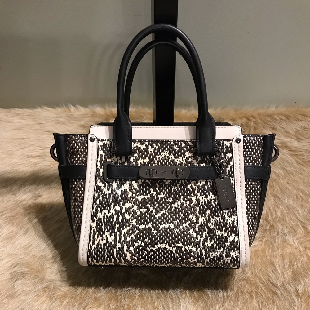 Coach -` Snakeskin Leather Satchel - New no Tag